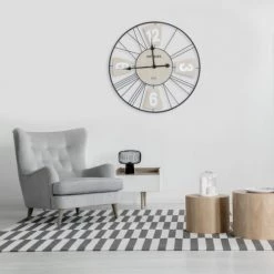 Ceanothe Horloges Murales Et Horloges à Poser Horloge Métal Et Panneaux De Bois D60 -Plaques et lettrages Soldes horloge metal et panneaux de bois d60 2