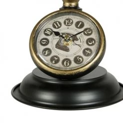 Decoratie Horloges Murales Et Horloges à Poser Horloge Métal Téléphone Rétro -Plaques et lettrages Soldes horloge metal telephone retro 2