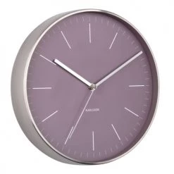 Present Time Horloges Murales Et Horloges à Poser Horloge Minimal Violette D27,5 -Plaques et lettrages Soldes horloge minimal violette d27 5 2