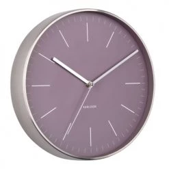 Present Time Horloges Murales Et Horloges à Poser Horloge Minimal Violette D27,5