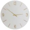 Kare Design Horloges Murales Et Horloges à Poser Horloge Murale Blanche Et Dorée D60 -Plaques et lettrages Soldes horloge murale blanche et doree d60