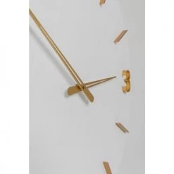 Kare Design Horloges Murales Et Horloges à Poser Horloge Murale Blanche Et Dorée D60 -Plaques et lettrages Soldes horloge murale blanche et doree d60 4