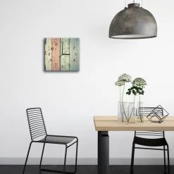 Legendarte Horloges Murales Et Horloges à Poser Horloge Murale Bois Coloré 30x30cm -Plaques et lettrages Soldes horloge murale bois colore 30x30cm 2