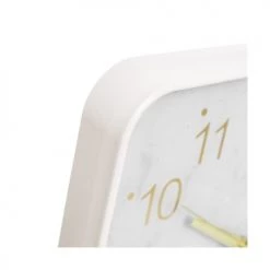 Wadiga Horloges Murales Et Horloges à Poser Horloge Murale Carrée Effet Marbre Blanc Et Noir -Plaques et lettrages Soldes horloge murale carree effet marbre blanc et noir 2