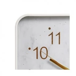 Wadiga Horloges Murales Et Horloges à Poser Horloge Murale Carrée Effet Marbre Blanc Et Noir -Plaques et lettrages Soldes horloge murale carree effet marbre blanc et noir 3