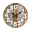 Mobili Rebecca Horloges Murales Et Horloges à Poser Horloge Murale Effet Bois Brun Et Blanc ø 33,8 Cm -Plaques et lettrages Soldes horloge murale effet bois brun et blanc oe 33 8 cm