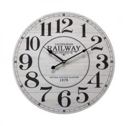 Mobili Rebecca Horloges Murales Et Horloges à Poser Horloge Murale Effet Bois Noir Et Blanc ø 50 Cm