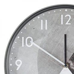 Beliani Horloges Murales Et Horloges à Poser Horloge Murale Effet Marbre Gris Et Noir ø 33 Cm -Plaques et lettrages Soldes horloge murale effet marbre gris et noir oe 33 cm 2