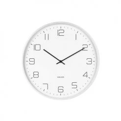 Karlsson Horloges Murales Et Horloges à Poser Horloge Murale En Acier Blanc -Plaques et lettrages Soldes horloge murale en acier blanc 5