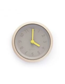 Gone's Horloges Murales Et Horloges à Poser Horloge Murale En Bois Et Béton Aiguilles Jaunes -Plaques et lettrages Soldes horloge murale en bois et beton aiguilles jaunes 2