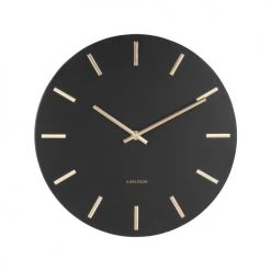 Present Time Horloges Murales Et Horloges à Poser Horloge Murale En Métal Noire D30
