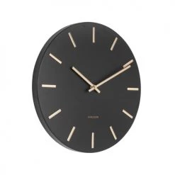 Present Time Horloges Murales Et Horloges à Poser Horloge Murale En Métal Noire D30 -Plaques et lettrages Soldes horloge murale en metal noire d30 3