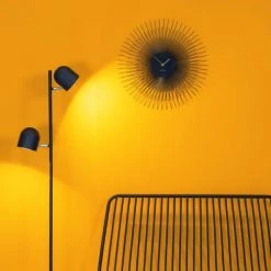 Present Time Horloges Murales Et Horloges à Poser Horloge Murale En Métal Noire D45 -Plaques et lettrages Soldes horloge murale en metal noire d45 3