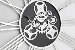 Kare Design Horloges Murales Et Horloges à Poser Horloge Murale Engrenages En Alu Et Acier Argenté D120 -Plaques et lettrages Soldes horloge murale engrenages en alu et acier argente d120 2