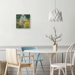 Legendarte Horloges Murales Et Horloges à Poser Horloge Murale Jardin De Fleurs Gustav Klimt 30x30cm -Plaques et lettrages Soldes horloge murale jardin de fleurs gustav klimt 30x30cm 1