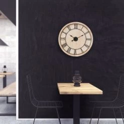 ECD Germany Horloges Murales Et Horloges à Poser Horloge Murale MDF En Bois 76 X 3.5 Cm Marron -Plaques et lettrages Soldes horloge murale mdf en bois 76 x 3 5 cm marron 1