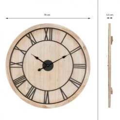 ECD Germany Horloges Murales Et Horloges à Poser Horloge Murale MDF En Bois 76 X 3.5 Cm Marron -Plaques et lettrages Soldes horloge murale mdf en bois 76 x 3 5 cm marron 2