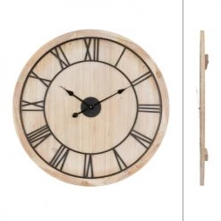 ECD Germany Horloges Murales Et Horloges à Poser Horloge Murale MDF En Bois 76 X 3.5 Cm Marron -Plaques et lettrages Soldes horloge murale mdf en bois 76 x 3 5 cm marron 4