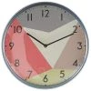 Beliani Horloges Murales Et Horloges à Poser Horloge Murale Multicolore ø 33 Cm -Plaques et lettrages Soldes horloge murale multicolore oe 33 cm 1