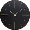 Kare Design Horloges Murales Et Horloges à Poser Horloge Murale Noire Et Dorée D70 -Plaques et lettrages Soldes horloge murale noire et doree d70