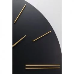 Kare Design Horloges Murales Et Horloges à Poser Horloge Murale Noire Et Dorée D70 -Plaques et lettrages Soldes horloge murale noire et doree d70 3