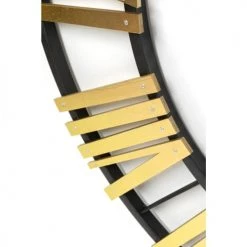 Kare Design Horloges Murales Et Horloges à Poser Horloge Murale Noire Et Dorée D95 -Plaques et lettrages Soldes horloge murale noire et doree d95 4