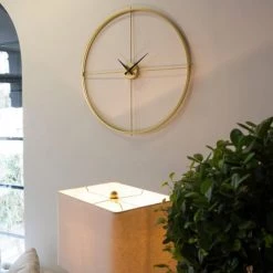 Sensei Maison Horloges Murales Et Horloges à Poser Horloge Murale Or 70x70 Cm -Plaques et lettrages Soldes horloge murale or 70x70 cm 2