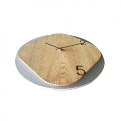Mobili Rebecca Horloges Murales Et Horloges à Poser Horloge Murale Revêtements En MDF Gris Et Brun ø 40 Cm -Plaques et lettrages Soldes horloge murale revetements en mdf gris et brun oe 40 cm 2