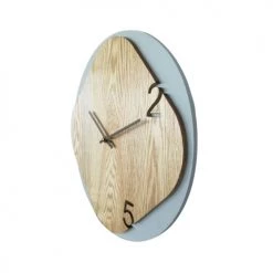 Mobili Rebecca Horloges Murales Et Horloges à Poser Horloge Murale Revêtements En MDF Gris Et Brun ø 40 Cm -Plaques et lettrages Soldes horloge murale revetements en mdf gris et brun oe 40 cm 3