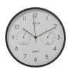 Wadiga Horloges Murales Et Horloges à Poser Horloge Murale Ronde Acrylique Noir Thermomètre + Hygromètre D30cm -Plaques et lettrages Soldes horloge murale ronde acrylique noir thermometre hygrometre d30cm