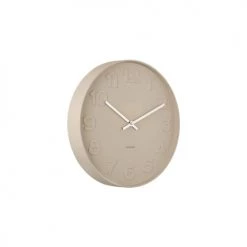 Karlsson Horloges Murales Et Horloges à Poser Horloge Murale Ronde D37,5cm Beige -Plaques et lettrages Soldes horloge murale ronde d37 5cm beige 1