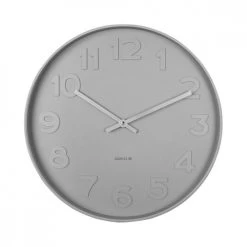 Present Time Horloges Murales Et Horloges à Poser Horloge Murale Ronde D37,5cm Gris -Plaques et lettrages Soldes horloge murale ronde d37 5cm gris 2