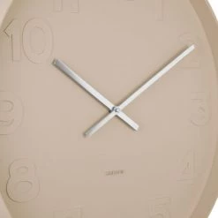 Karlsson Horloges Murales Et Horloges à Poser Horloge Murale Ronde D51cm Beige -Plaques et lettrages Soldes horloge murale ronde d51cm beige 4