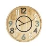 Mobili Rebecca Horloges Murales Et Horloges à Poser Horloge Murale Ronde Effet Bois Brun Et Coloré ø 50 Cm