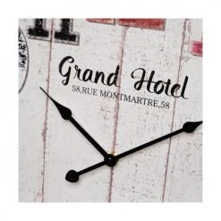 Wadiga Horloges Murales Et Horloges à Poser Horloge Murale Ronde Multicolore En Bois MDF D60cm -Plaques et lettrages Soldes horloge murale ronde multicolore en bois mdf d60cm 4