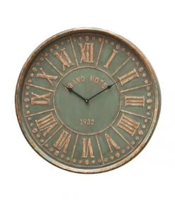 Wadiga Horloges Murales Et Horloges à Poser Horloge Murale Ronde Verte Et Dorée D60