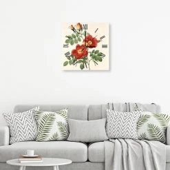 Legendarte Horloges Murales Et Horloges à Poser Horloge Murale Rose Balsamine 30x30cm -Plaques et lettrages Soldes horloge murale rose balsamine 30x30cm 2