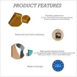 Legendarte Horloges Murales Et Horloges à Poser Horloge Murale Vue Aérienne 30x30cm -Plaques et lettrages Soldes horloge murale vue aerienne 30x30cm 3