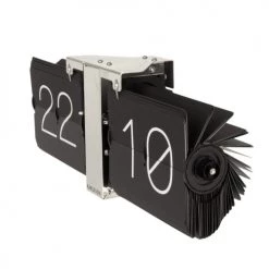 Present Time Horloges Murales Et Horloges à Poser Horloge Noire Casier Laiton 36x14cm -Plaques et lettrages Soldes horloge noire casier laiton 36x14cm 2