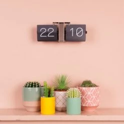 Present Time Horloges Murales Et Horloges à Poser Horloge Noire Casier Laiton 36x14cm -Plaques et lettrages Soldes horloge noire casier laiton 36x14cm 4