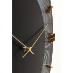 Kare Design Horloges Murales Et Horloges à Poser Horloge Noire Et Dorée D49 -Plaques et lettrages Soldes horloge noire et doree d49 2