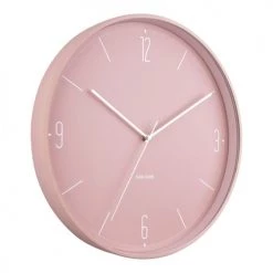 Present Time Horloges Murales Et Horloges à Poser Horloge Numbers & Lines Rose D40