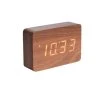 Karlsson Horloges Murales Et Horloges à Poser Horloge Réveil En Bois H. 10 Cm Marron -Plaques et lettrages Soldes horloge reveil en bois h 10 cm marron 1