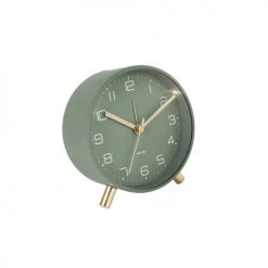 Karlsson Horloges Murales Et Horloges à Poser Horloge Réveil En Métal Diam. 11 Cm Vert -Plaques et lettrages Soldes horloge reveil en metal diam 11 cm vert 2