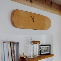 Woodstache Horloges Murales Et Horloges à Poser Horloge Skate En Bois L81 Cm -Plaques et lettrages Soldes horloge skate en bois l81 cm 3