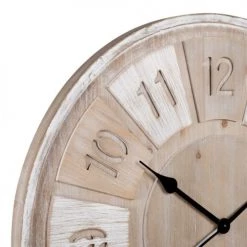 Maisons Du Monde Horloges Murales Et Horloges à Poser Horloge Style Vintage En Bois Beige -Plaques et lettrages Soldes horloge style vintage en bois beige 1000 7 4 227841 3
