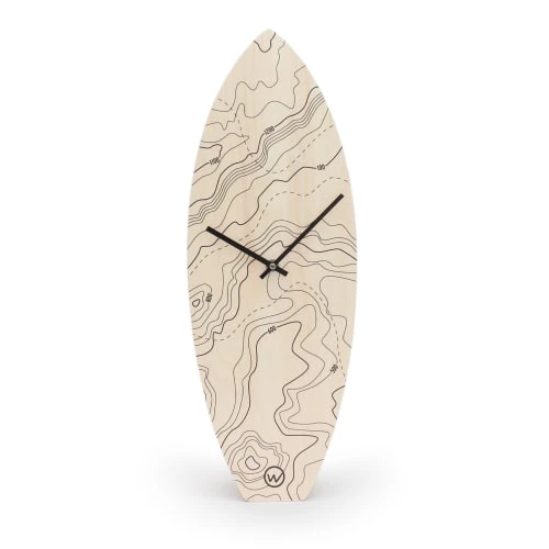 Woodstache Horloges Murales Et Horloges à Poser Horloge Surf En Bois Topographique H46,2cm 3 Woodstache Horloges Murales Et Horloges à Poser Horloge Surf En Bois Topographique H46,2cm