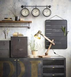 Maisons Du Monde Horloges Murales Et Horloges à Poser Horloges Indus En Métal Effet Vieilli (x3) 83x35 -Plaques et lettrages Soldes horloges indus en metal effet vieilli x3 83x35 1000 14 33 201753 4