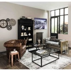 Maisons Du Monde Horloges Murales Et Horloges à Poser Horloges Rouages En Métal Patiné L164 -Plaques et lettrages Soldes horloges rouages en metal patine l164 1000 10 10 130349 10