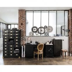 Maisons Du Monde Horloges Murales Et Horloges à Poser Horloges Rouages En Métal Patiné L164 -Plaques et lettrages Soldes horloges rouages en metal patine l164 1000 10 10 130349 9